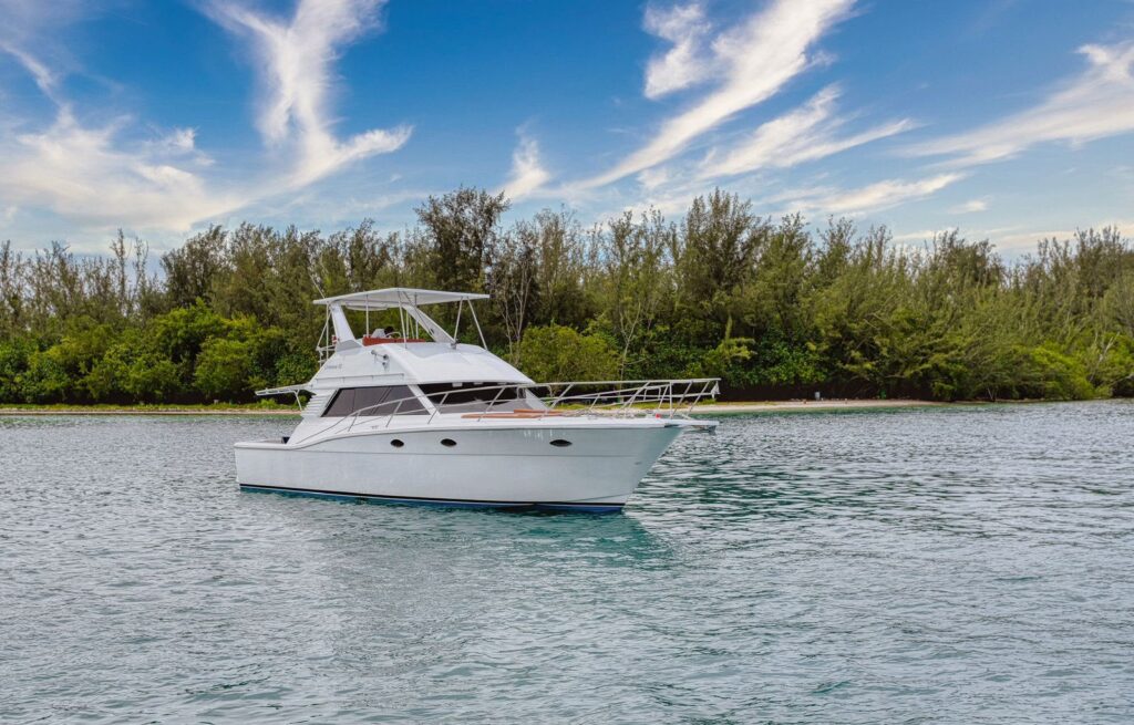 Private yacht anchored in Punta Cana