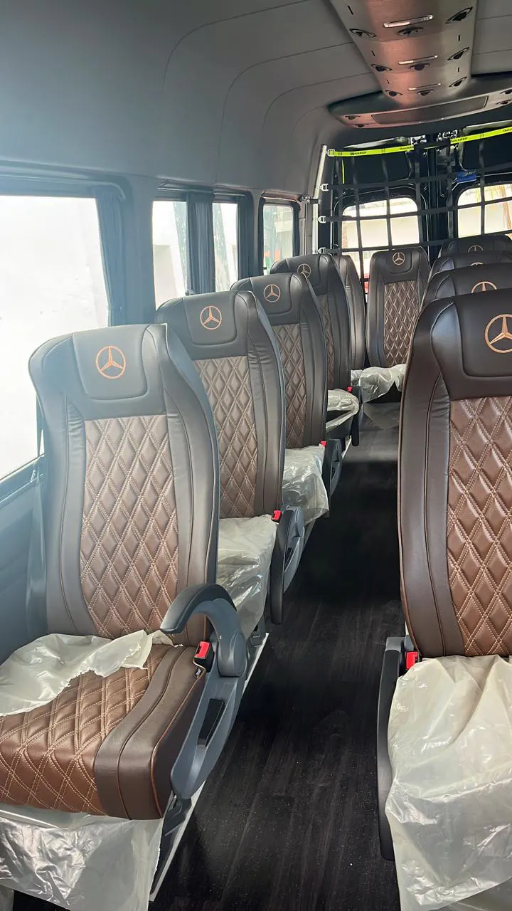 Passenger seating inside the Mercedes-Benz Sprinter